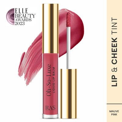 Ras Luxury Oils Oh So Luxe Lip & Cheek Tint Balm with Vitamin E, Shea Butter - Mauve Pink
