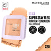 Maybelline New York Super Stay Flex Powder Foundation Compact-30H Full Cover-for Oily Skin - 220