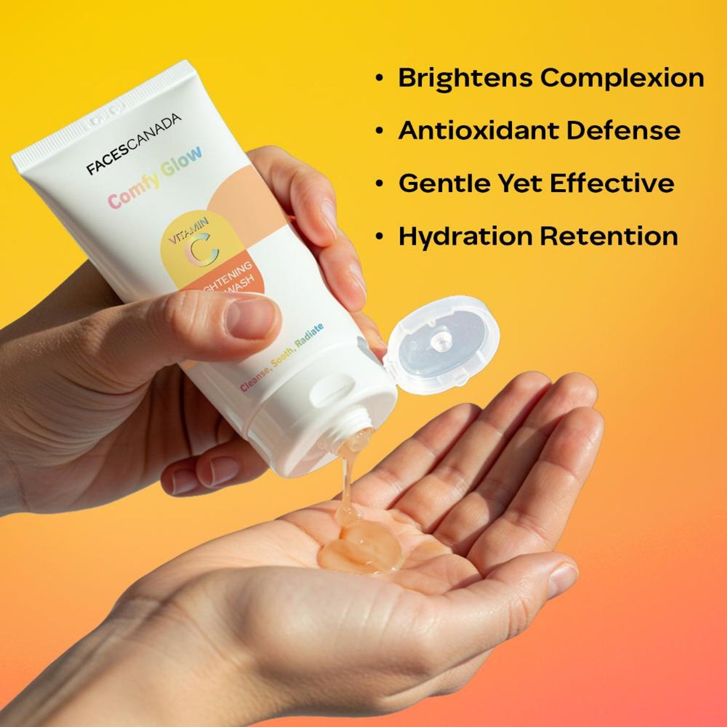 Faces Canada Comfy Glow Vitamin C Face Wash - Brightening & Refreshing Cleanser