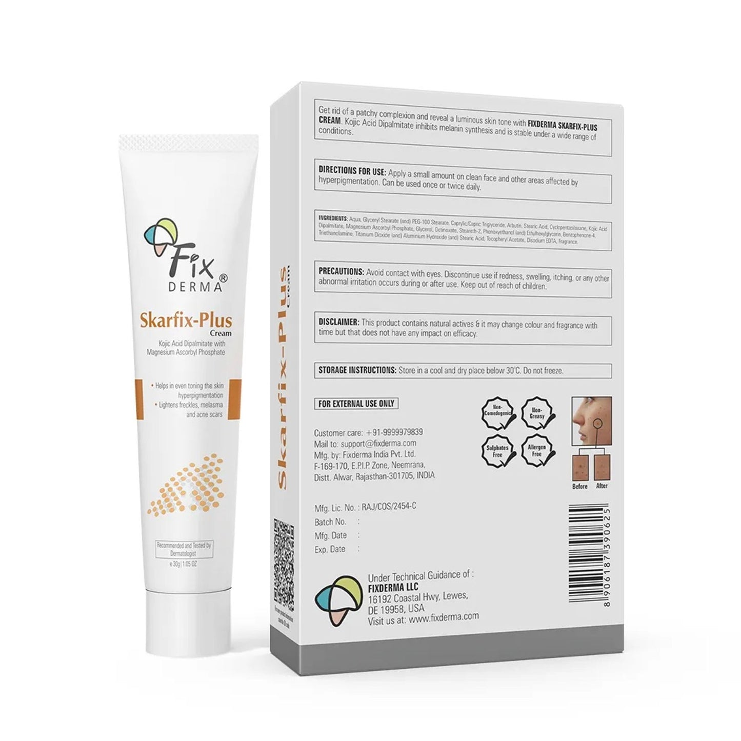 Fixderma Kojic Acid + Arbutin Skarfix - Plus Cream