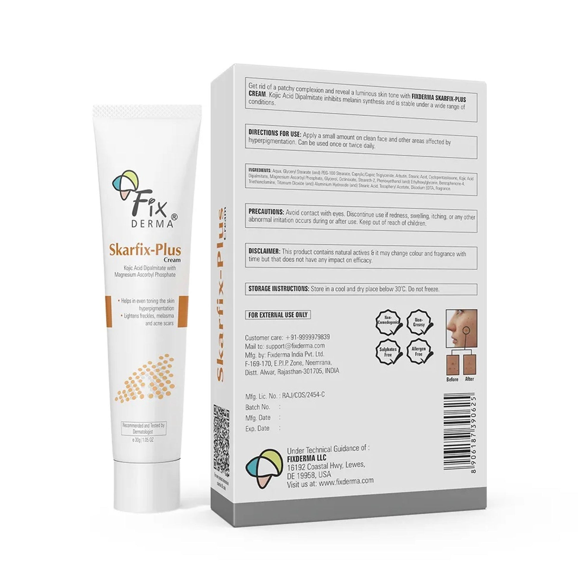 Fixderma Kojic Acid + Arbutin Skarfix - Plus Cream