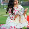 Dhiyona IE Floral Printed Pure Cotton Anarkali Kurta With Trousers & Dupatta