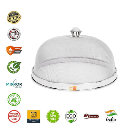 KCL Multipurpose Food Grade Stainless Steel Mesh Dome Food Cover 8 inch