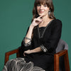 Dhiyona IE Floral Printed Regular Beads and Stones Kurta with Trousers