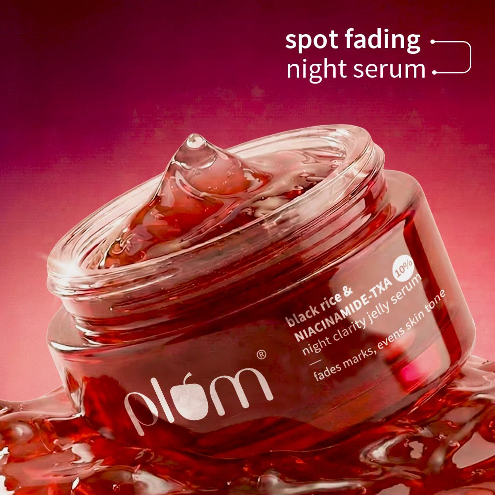 Plum Goodness Black Rice & 10% Niacinamide-TXA Night Clarity Jelly Serum