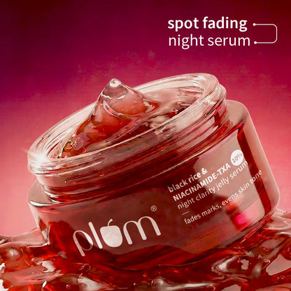 Plum Goodness Black Rice & 10% Niacinamide-TXA Night Clarity Jelly Serum