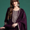 Dhiyona IE Ethnic Motifs Embroidered Sequinned Kurta With Trousers & Dupatta