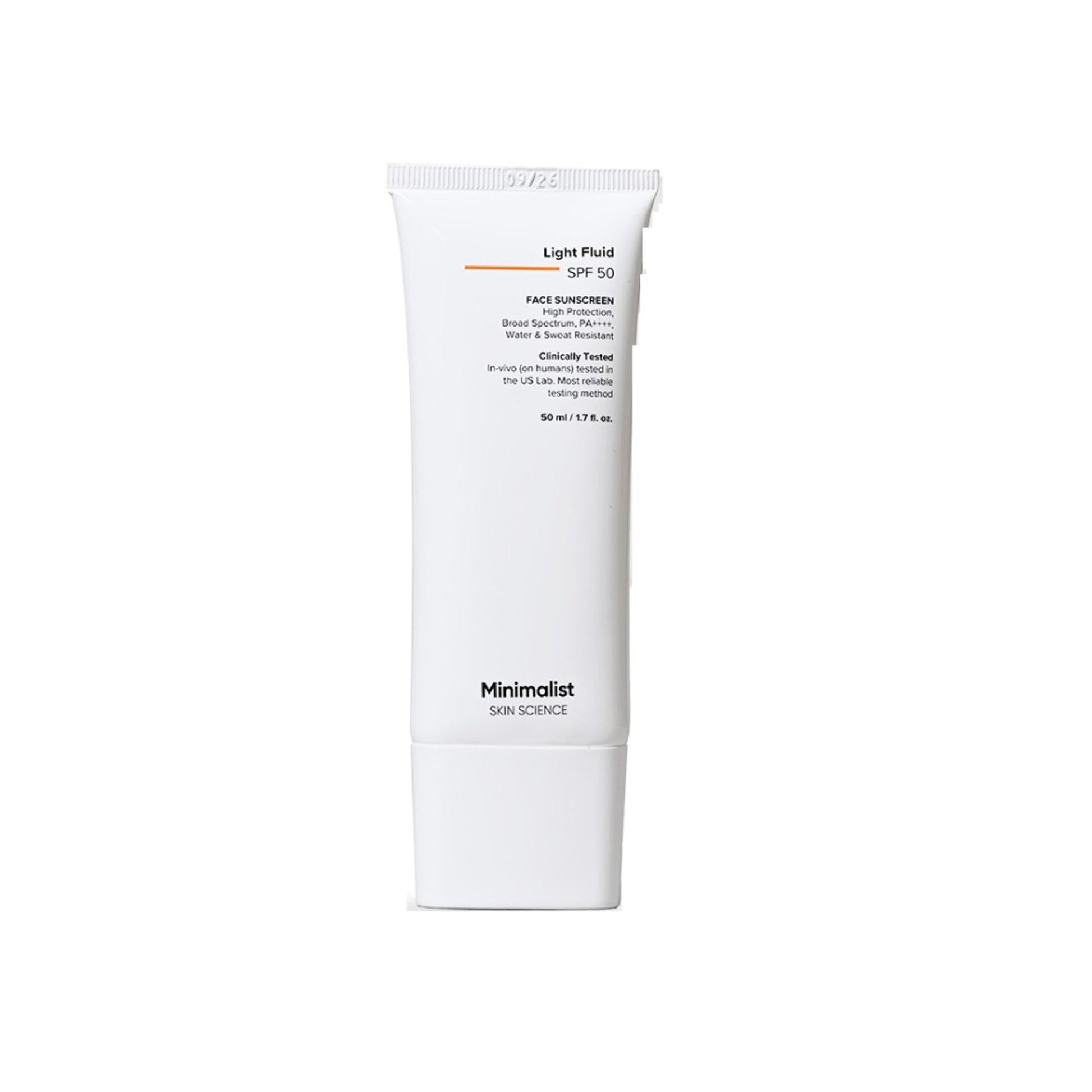 Minimalist Light Fluid SPF 50 Face Sunscreen