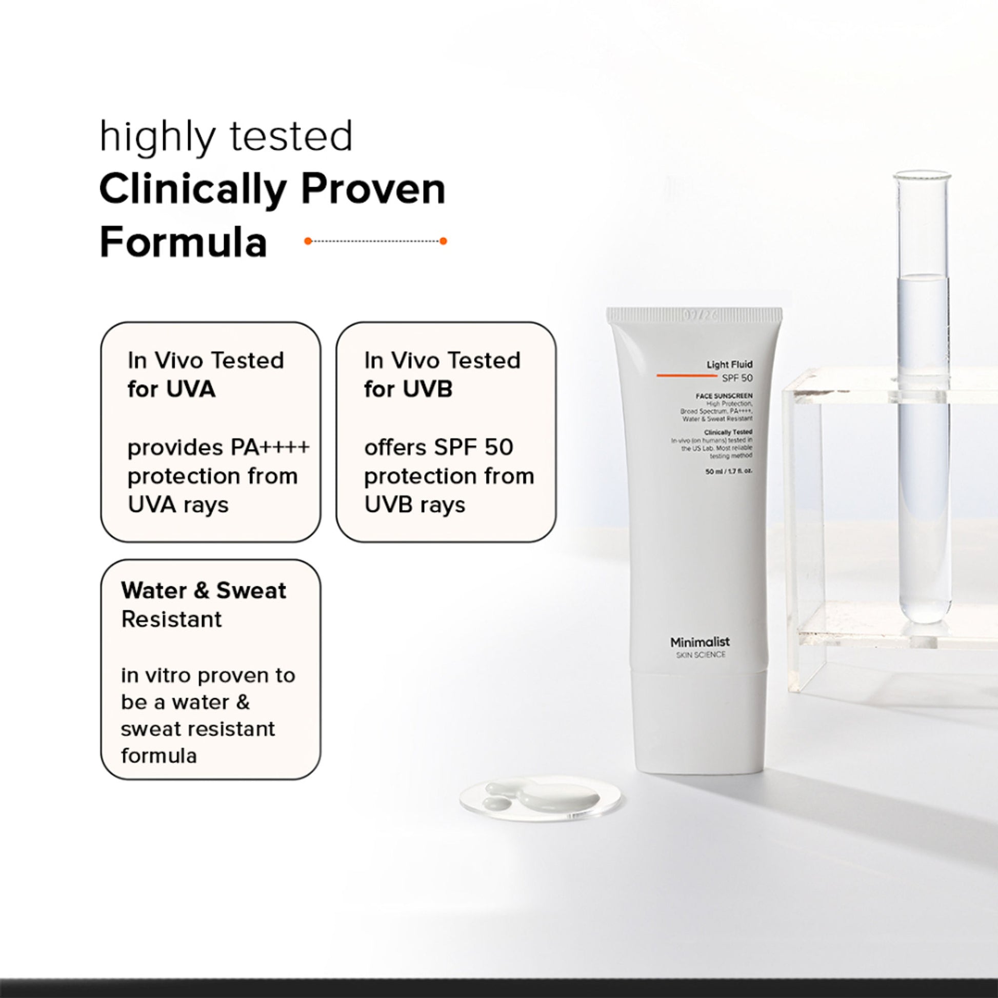 Minimalist Light Fluid SPF 50 Face Sunscreen