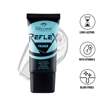 Daily Life Forever52 Reflex Primer bottle, lightweight makeup primer with smooth texture, designed to enhance makeup longevity.