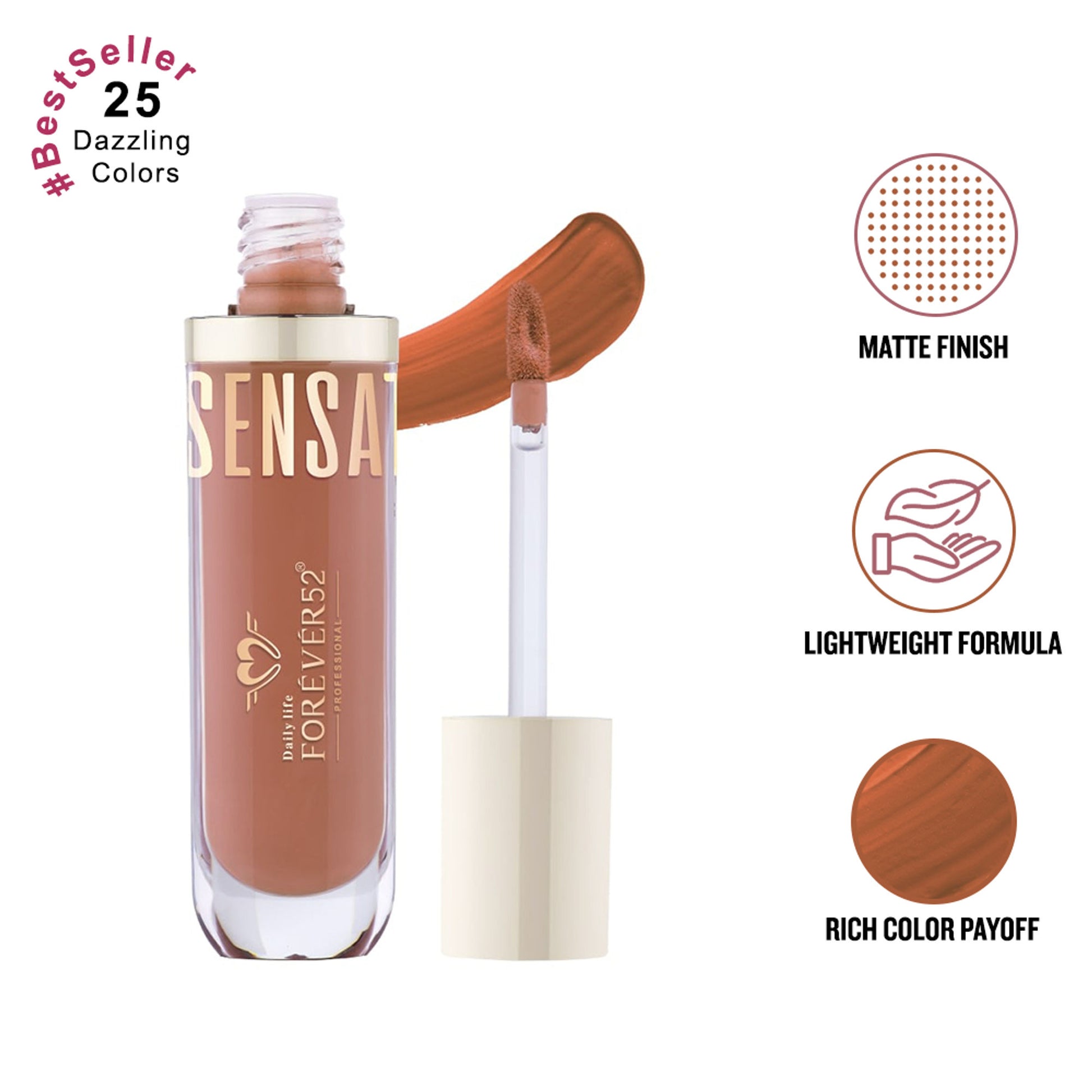 Daily Life Forever52 Sensational Lip Liquid Lipstick - Caramel Nude - 007