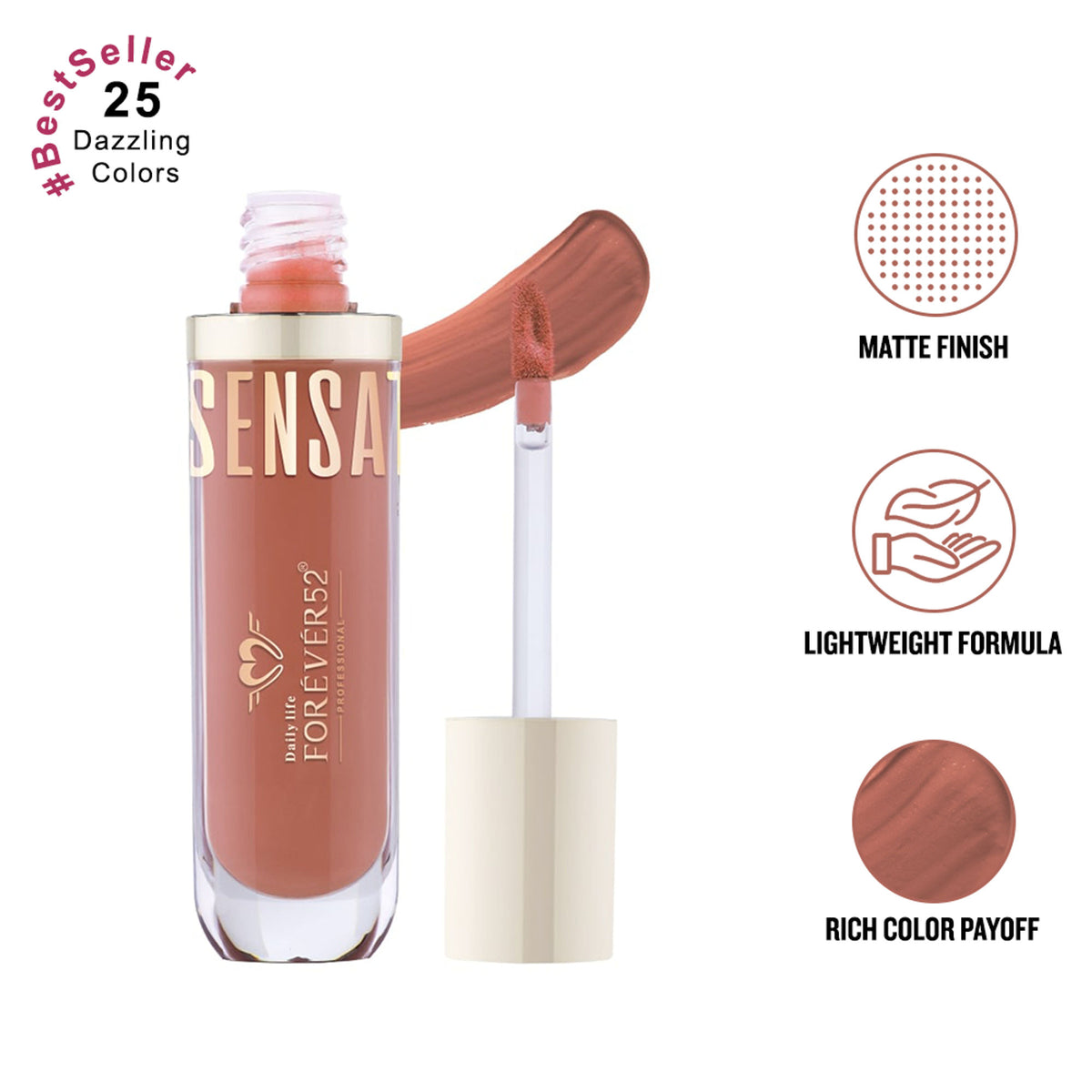 Daily Life Forever52 Sensational Lip Liquid Lipstick - Woodsy Rose - 012