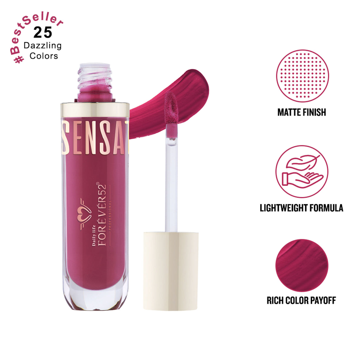 Daily Life Forever52 Sensational Lip Liquid Lipstick - Berry Punch-018