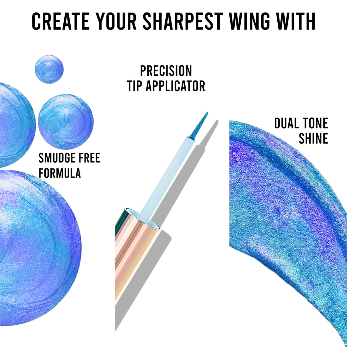 Insight Cosmetics Smudge Free Holographic Eyeliner, Dual Tone Effect - Forest Gold