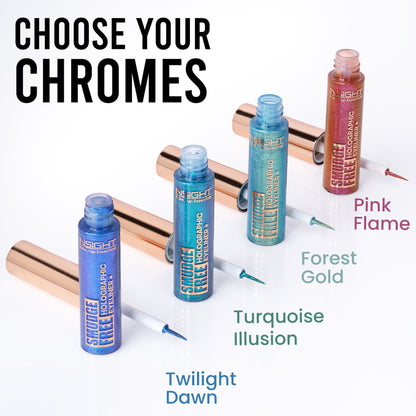 Insight Cosmetics Smudge Free Holographic Eyeliner, Dual Tone Effect - Forest Gold
