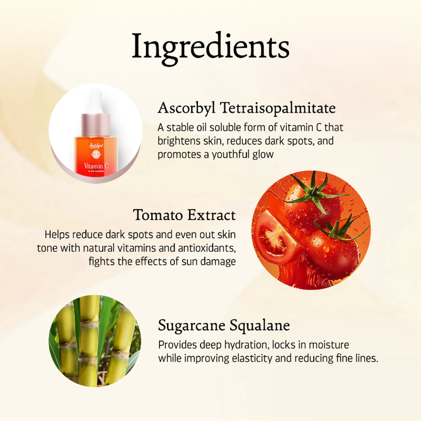 Indulgeo Essentials Vitamin C Glow Essence, Antioxidant - Rich Skin Brightening Face Serum