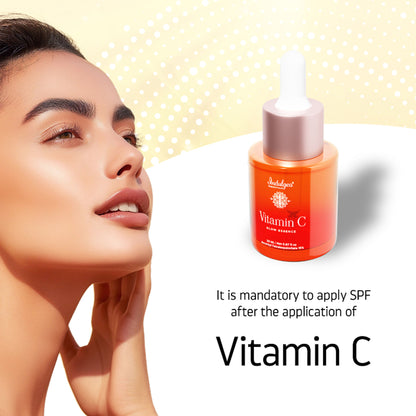 Indulgeo Essentials Vitamin C Glow Essence, Antioxidant - Rich Skin Brightening Face Serum