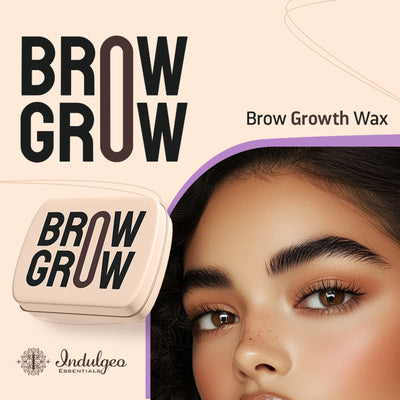 Indulgeo Essentials Brow Grow - Brow Growth Enhancer with 2 Spoolies - Promotes Eyebrow Growth