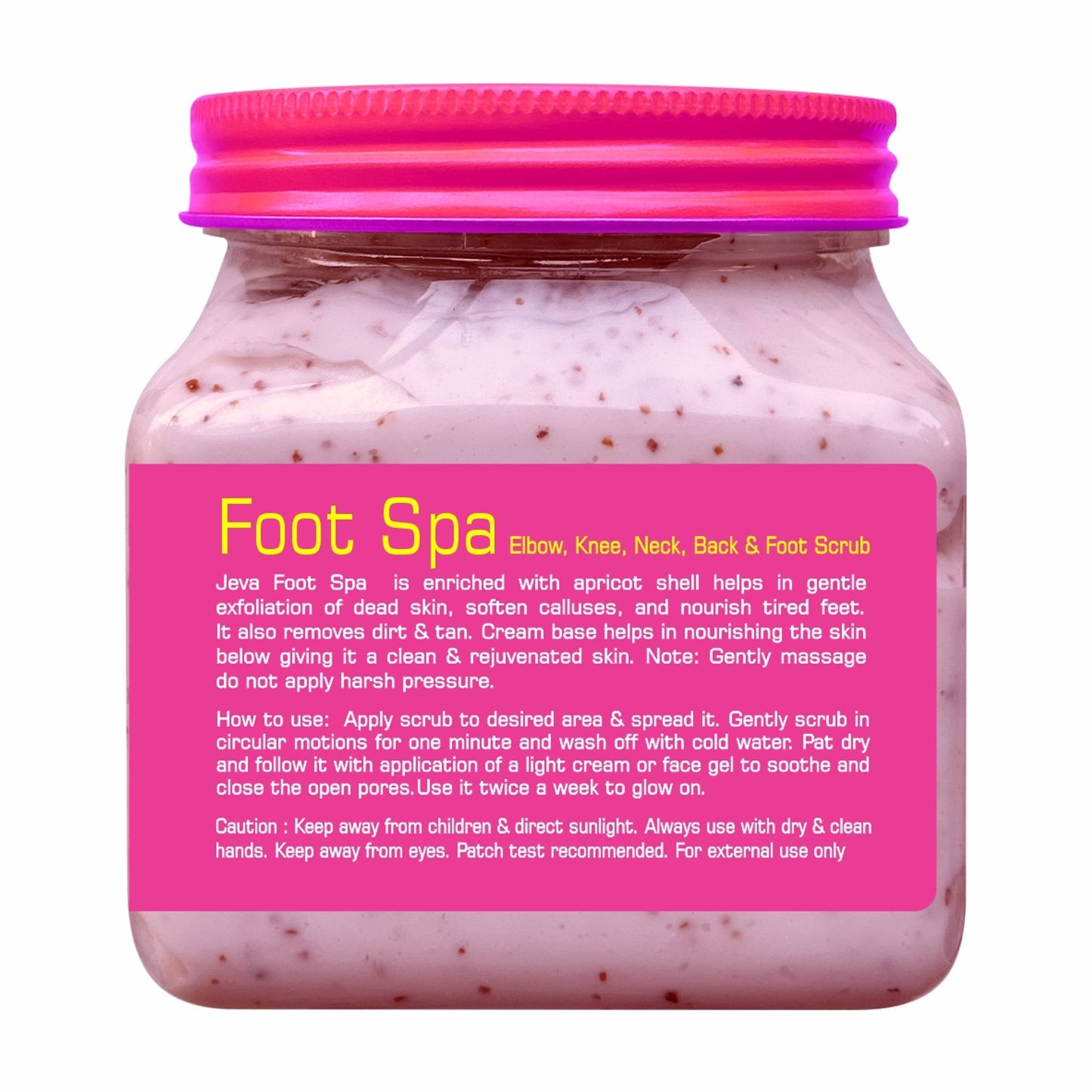 Jeva Foot Spa & Multi-Area Exfoliating Scrub - Intensive Care for Rough Skin on Feet, Knees, Neck
