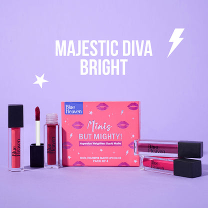 Blue Heaven Minis But Mighty Liquid Matte Lipstick Kit - Majestic Diva Bright
