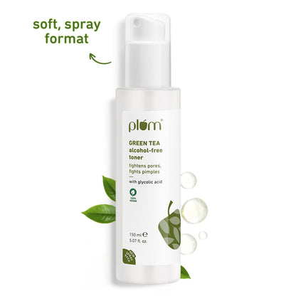 Plum Goodness Green Tea Alcohol-Free Pore Tightening Face Toner For Oily & Acne-Prone Skin