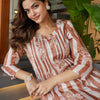 Dhiyona IE Floral Printed A-Line Pure Cotton Kurta With Trousers
