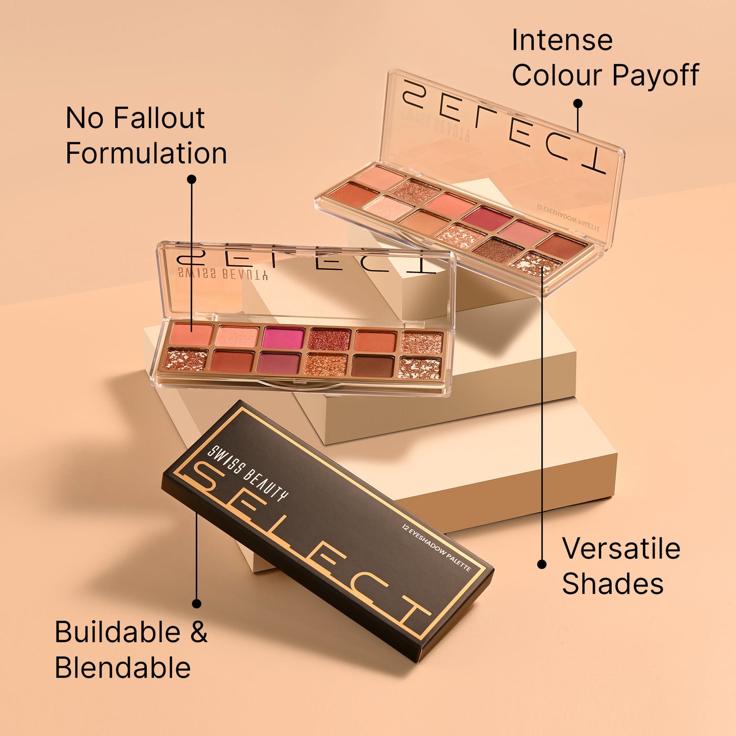 Swiss Beauty Select Eyeshadow Palette - 1 Slow Days