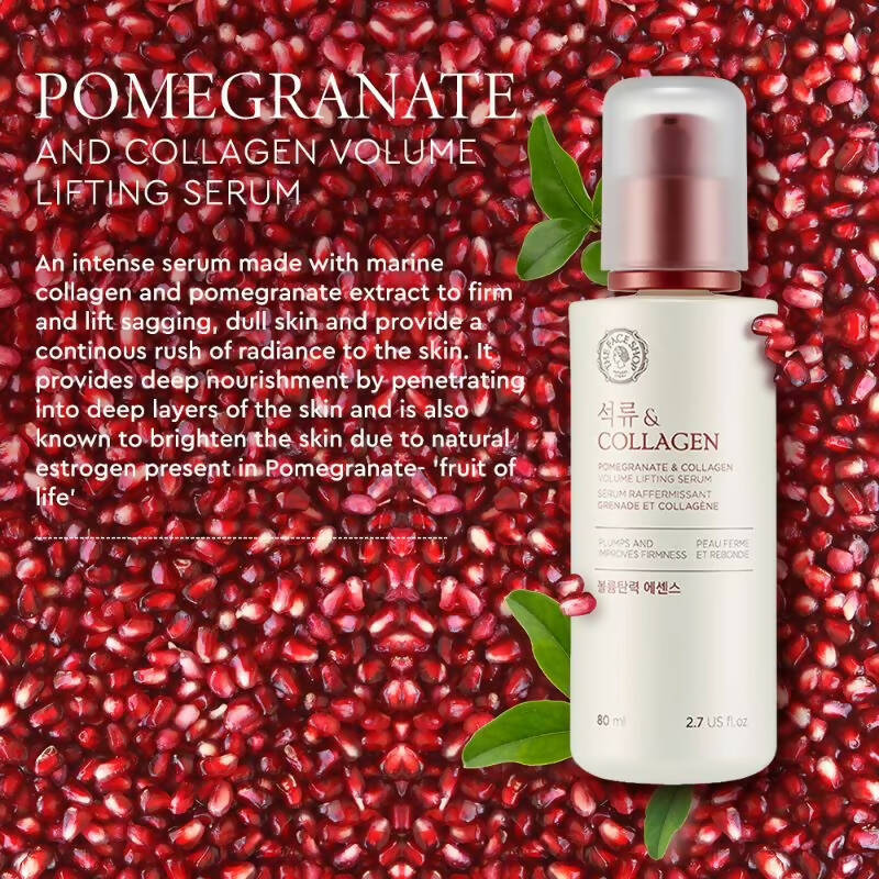 The Face Shop Pomegranate & Collagen Volume Lifting Serum - Indyancart