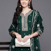 Dhiyona IE Women Ethnic Motifs Embroidered Gotta Patti Kurta with Trousers & Dupatta