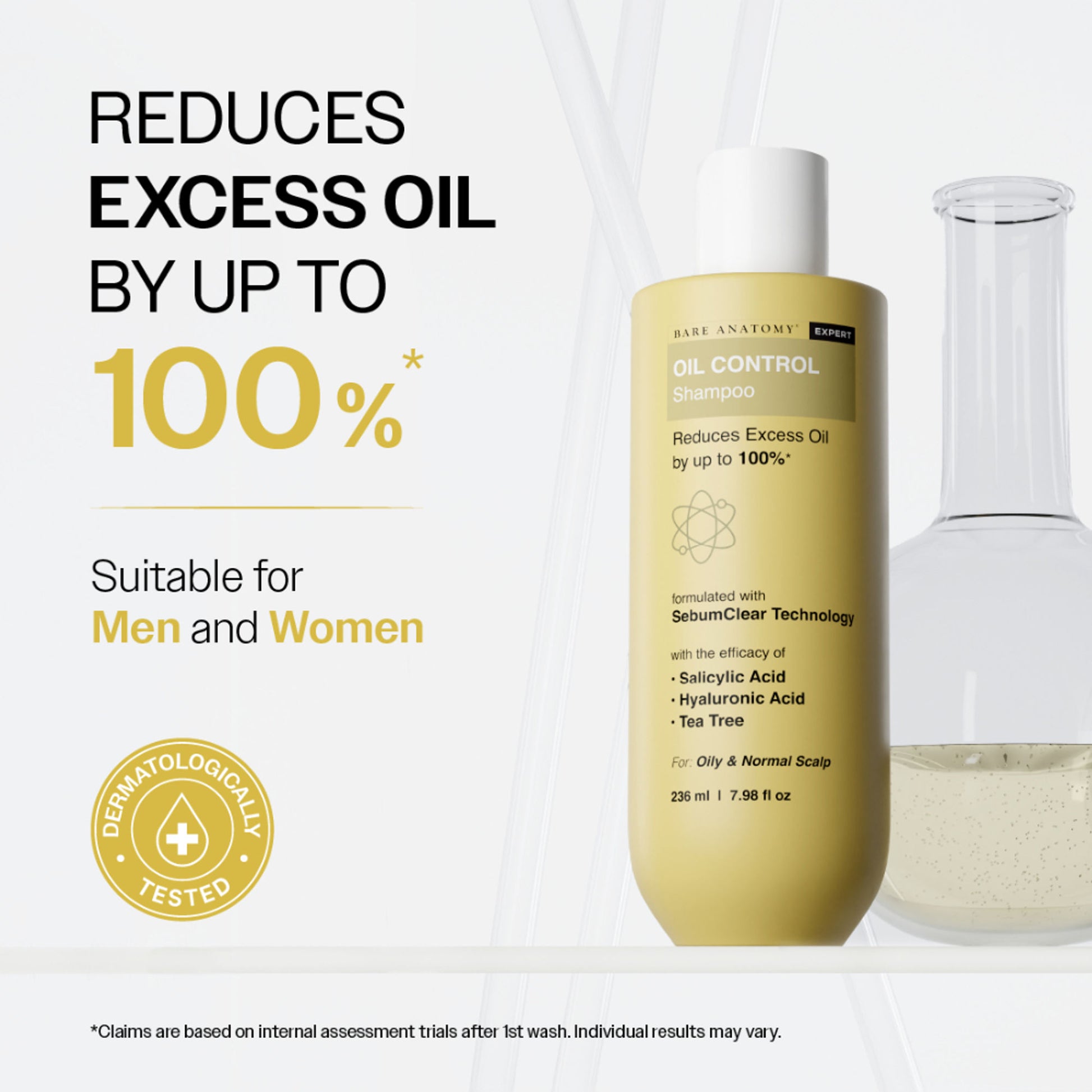 Bare Anatomy Oil Control Shampoo Sulphate-Free For Oily Scalp