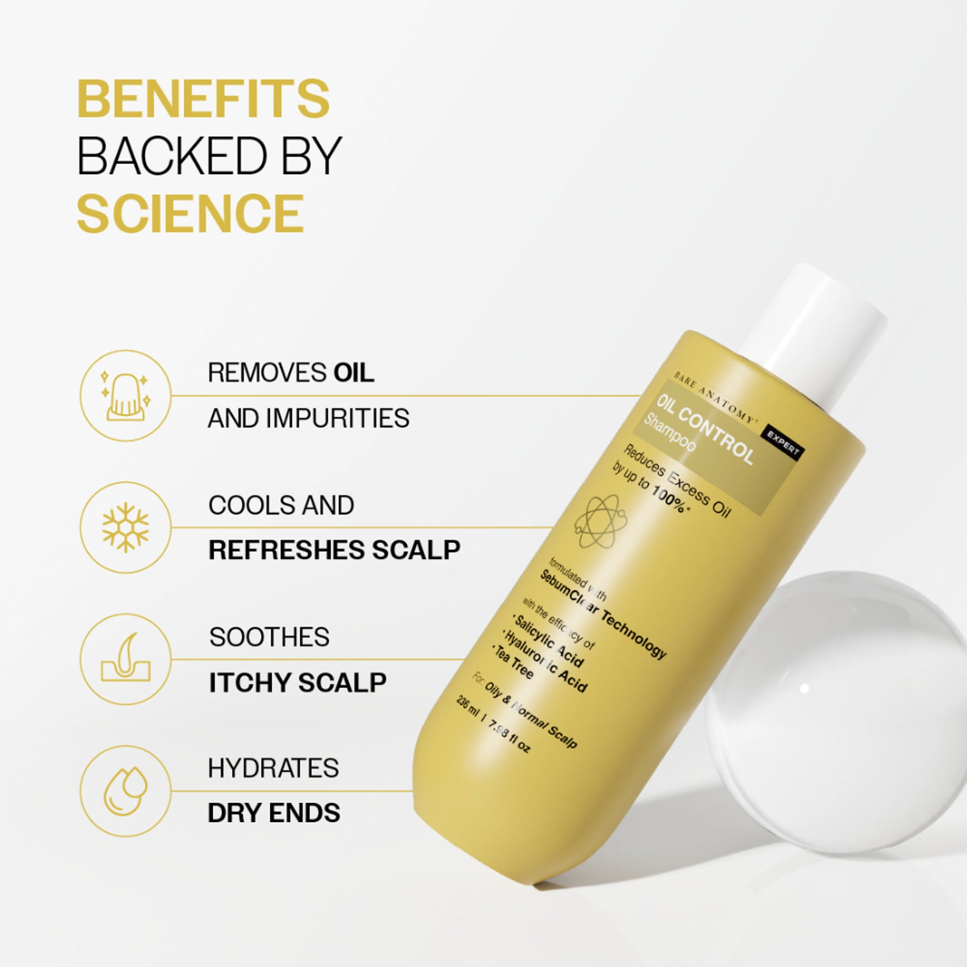 Bare Anatomy Oil Control Shampoo Sulphate-Free For Oily Scalp