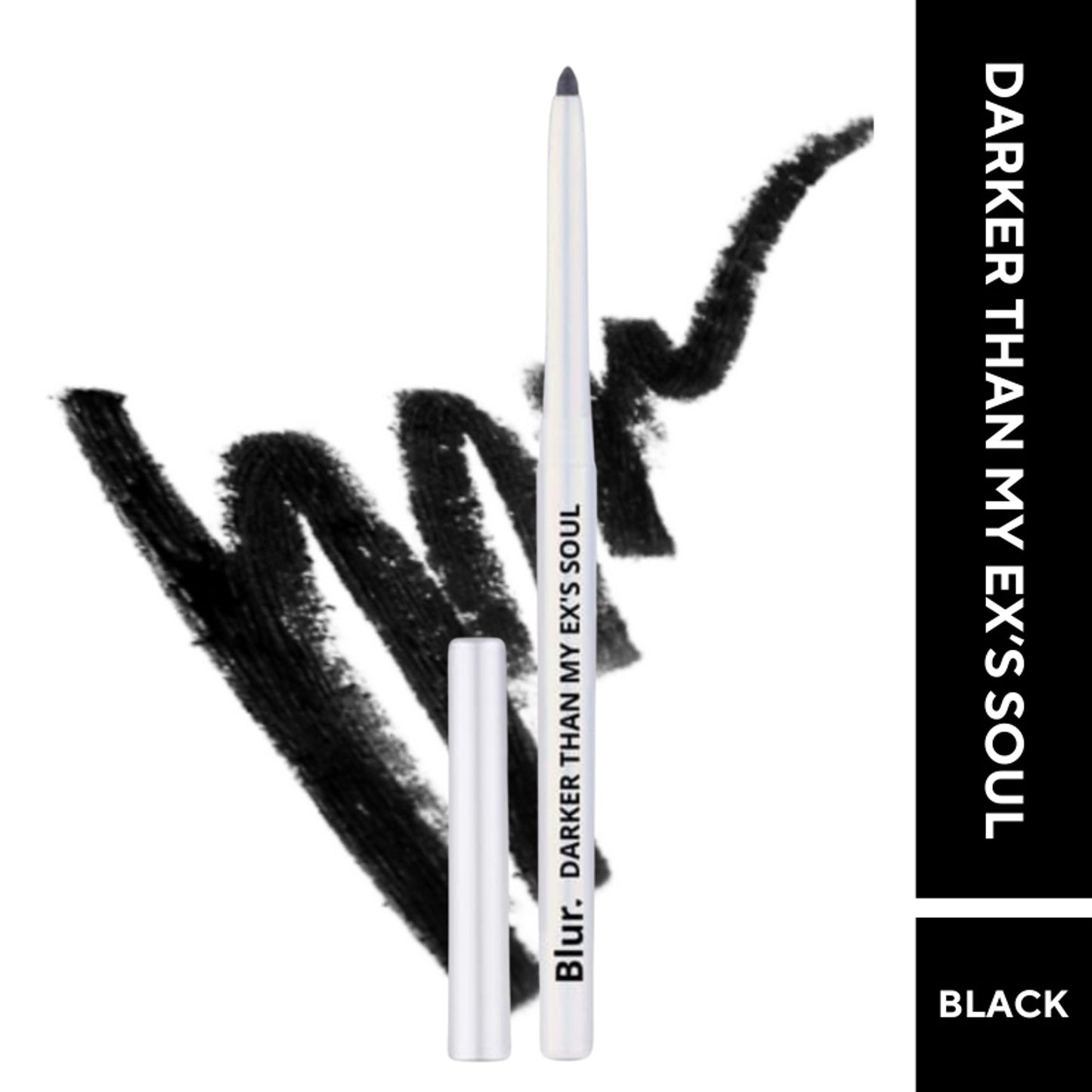 BLUR INDIA Darker Than My Ex'S Soul Kajal & Lipliner - Black
