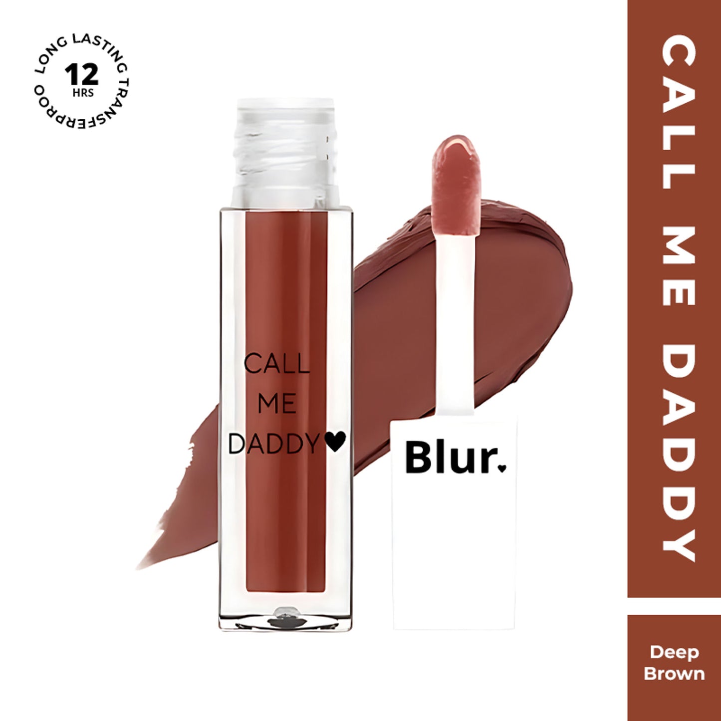 BLUR INDIA Call Me Daddy Nude Matte Liquid Lipsticks - Deep Brown