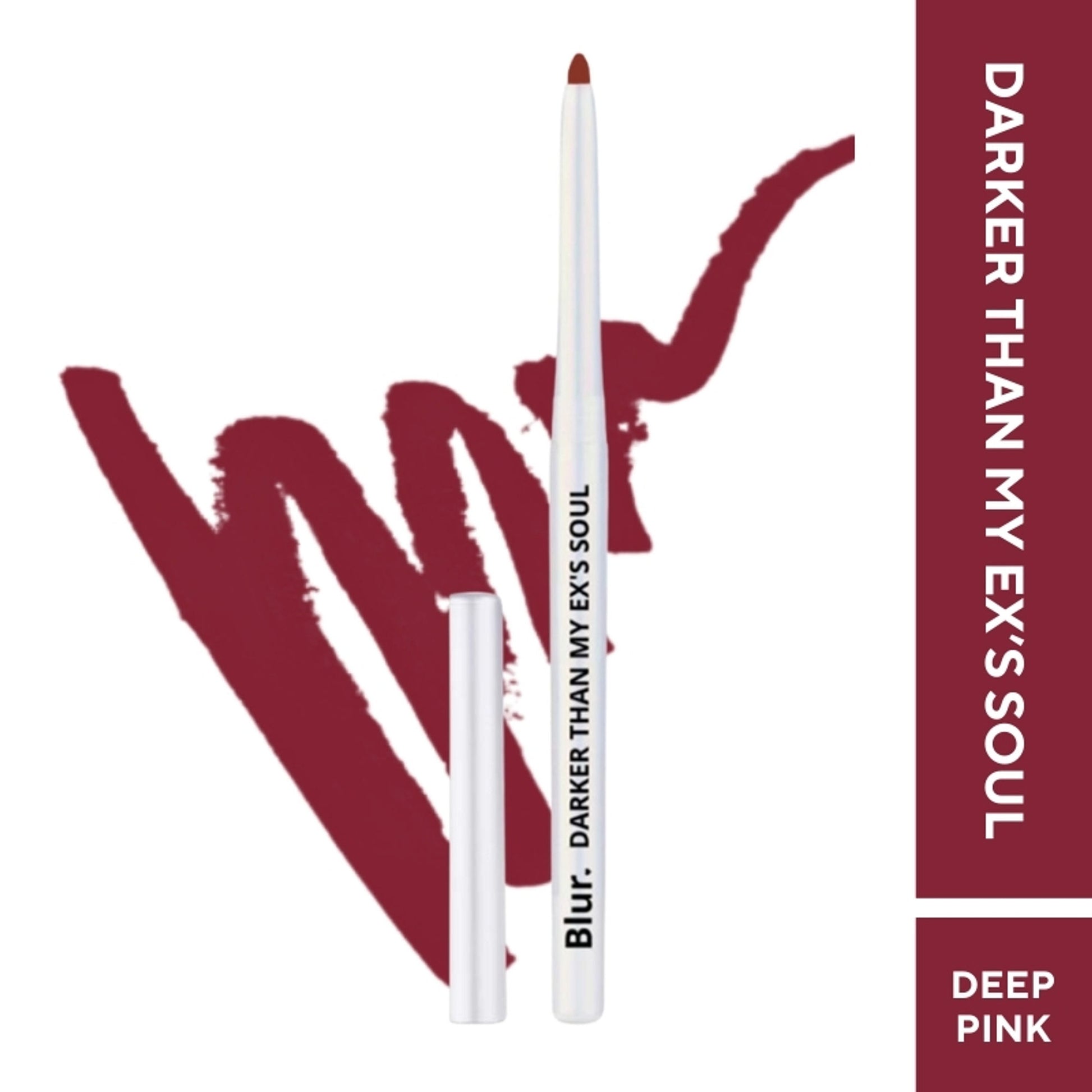 BLUR INDIA Darker Than My Ex'S Soul Kajal & Lipliner - Deep Pink