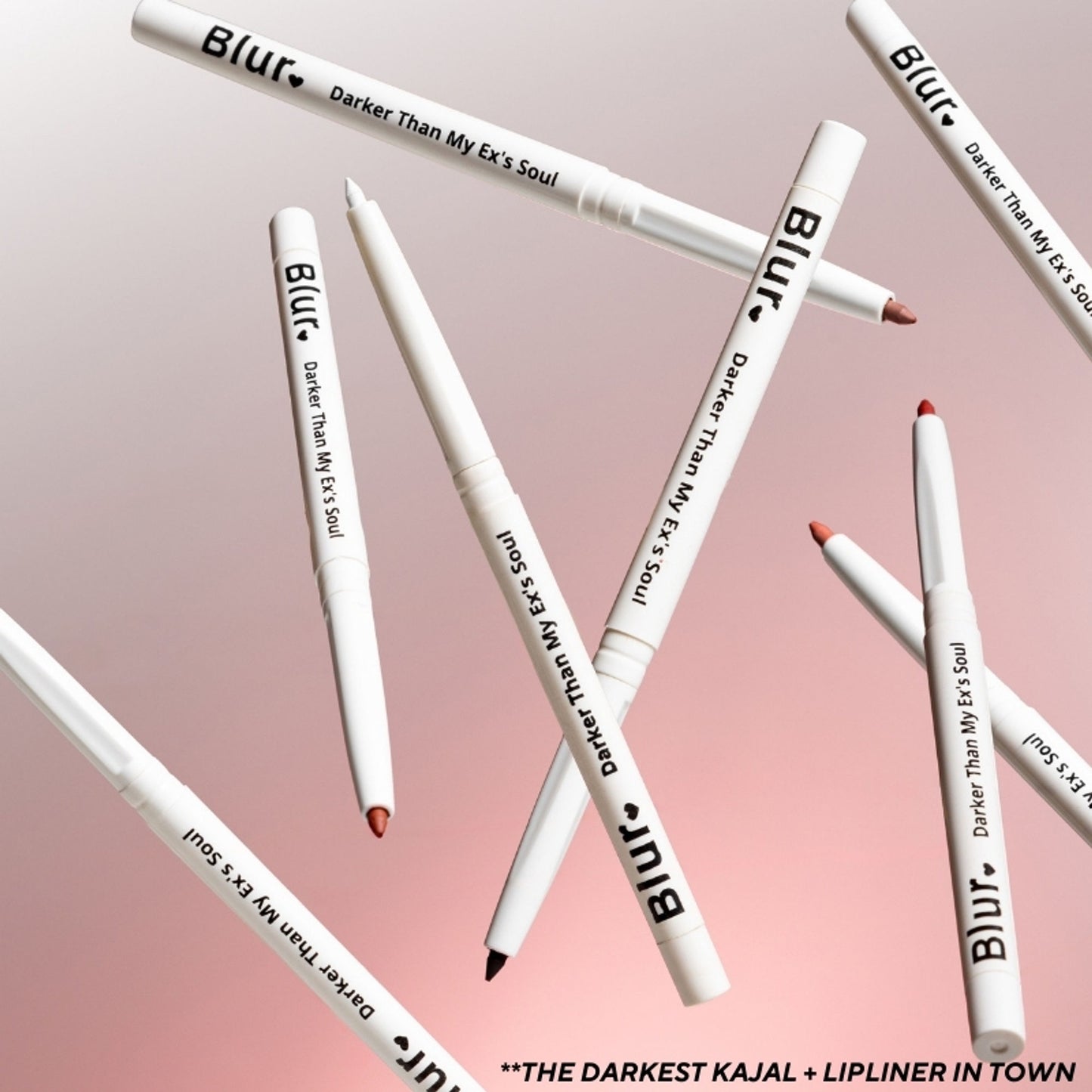 BLUR INDIA Darker Than My Ex'S Soul Kajal & Lipliner - Deep Pink