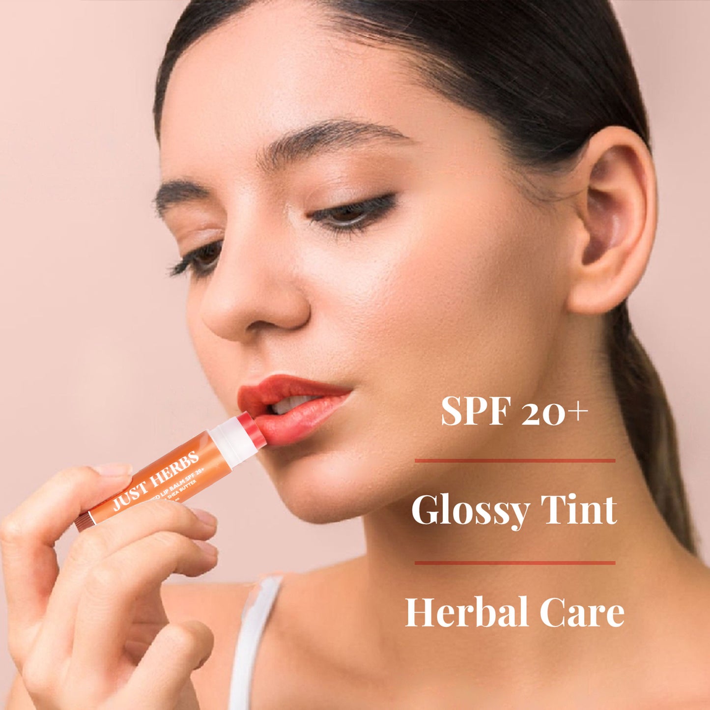 Just Herbs Tinted Lip Balms Spf 20+ - Peach