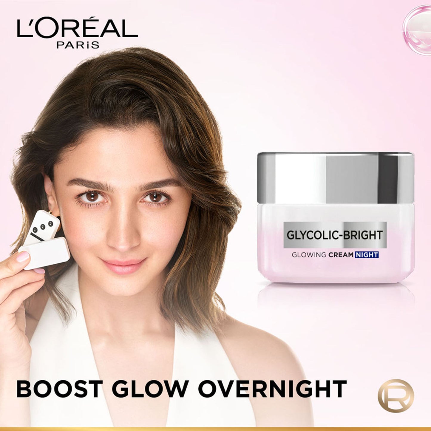 L'Oreal Paris Glycolic Bright Night Cream With Glycolic Acid & Niacinamide Skin Brightening Cream