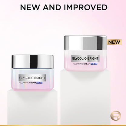 L'Oreal Paris Glycolic Bright Night Cream With Glycolic Acid & Niacinamide Skin Brightening Cream