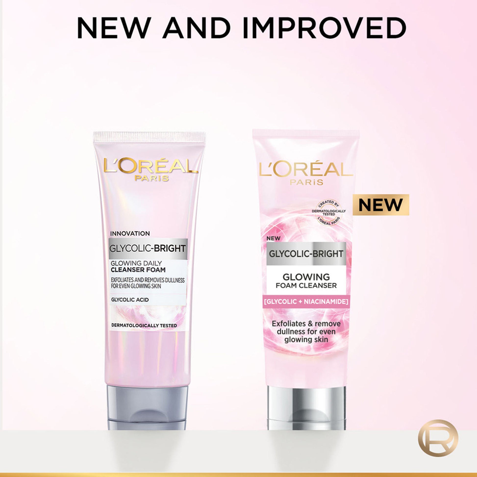 L'Oreal Paris Glycolic Bright Daily Foaming Face Cleanser With Glycolic Acid For Dull Skin