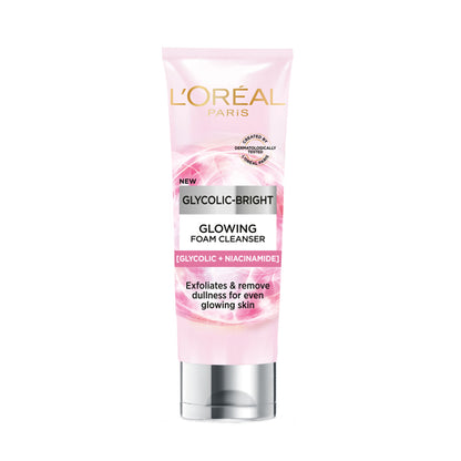 L'Oreal Paris Glycolic Bright Daily Foaming Face Cleanser With Glycolic Acid For Dull Skin
