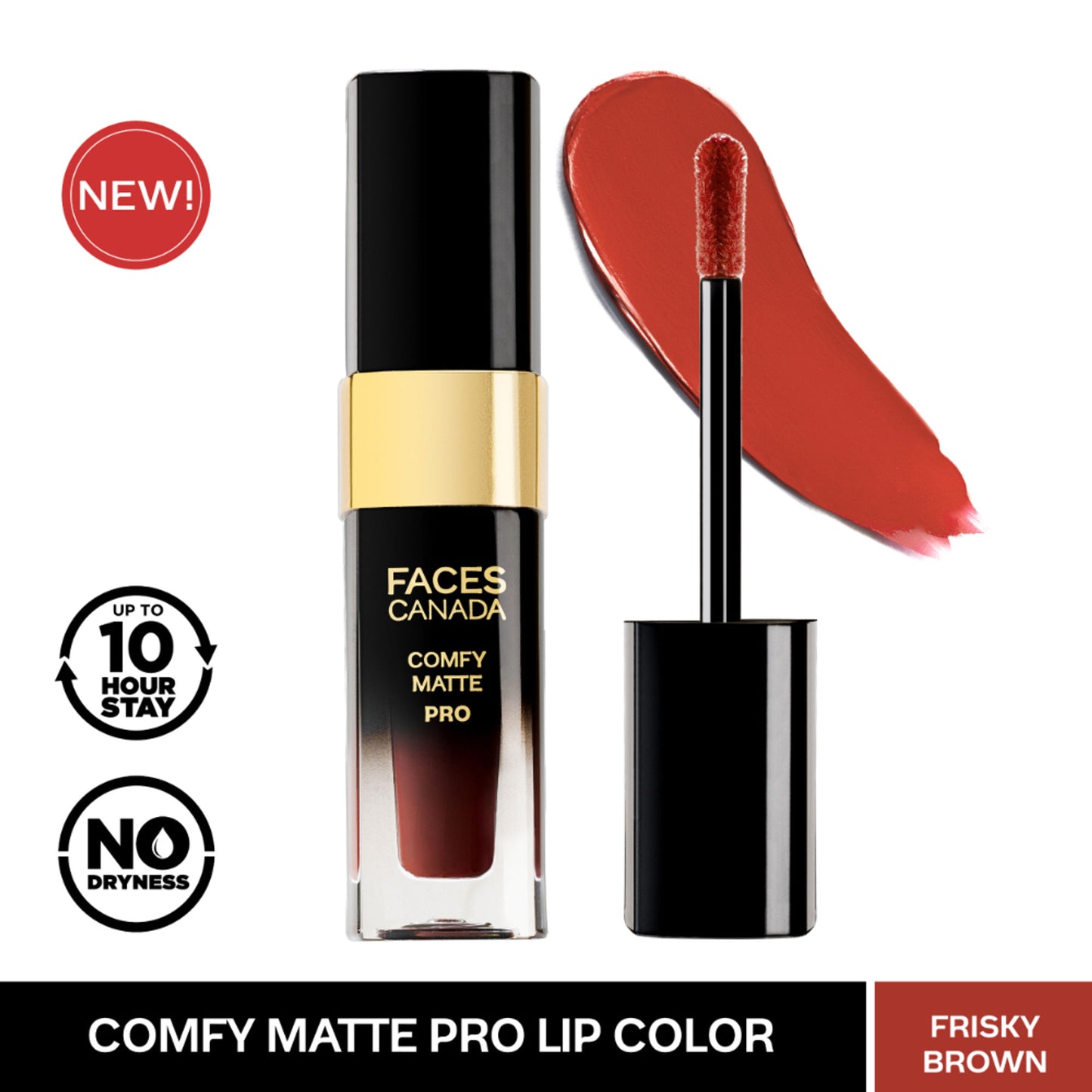 Faces Canada Comfy Matte Pro Liquid Lipstick - Frisky Brown 13