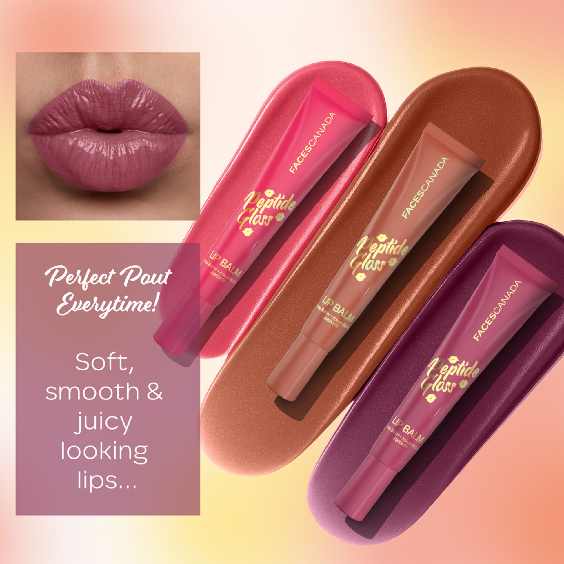 Faces Canada Peptide Gloss Lip Balm - Cherry Charm 03