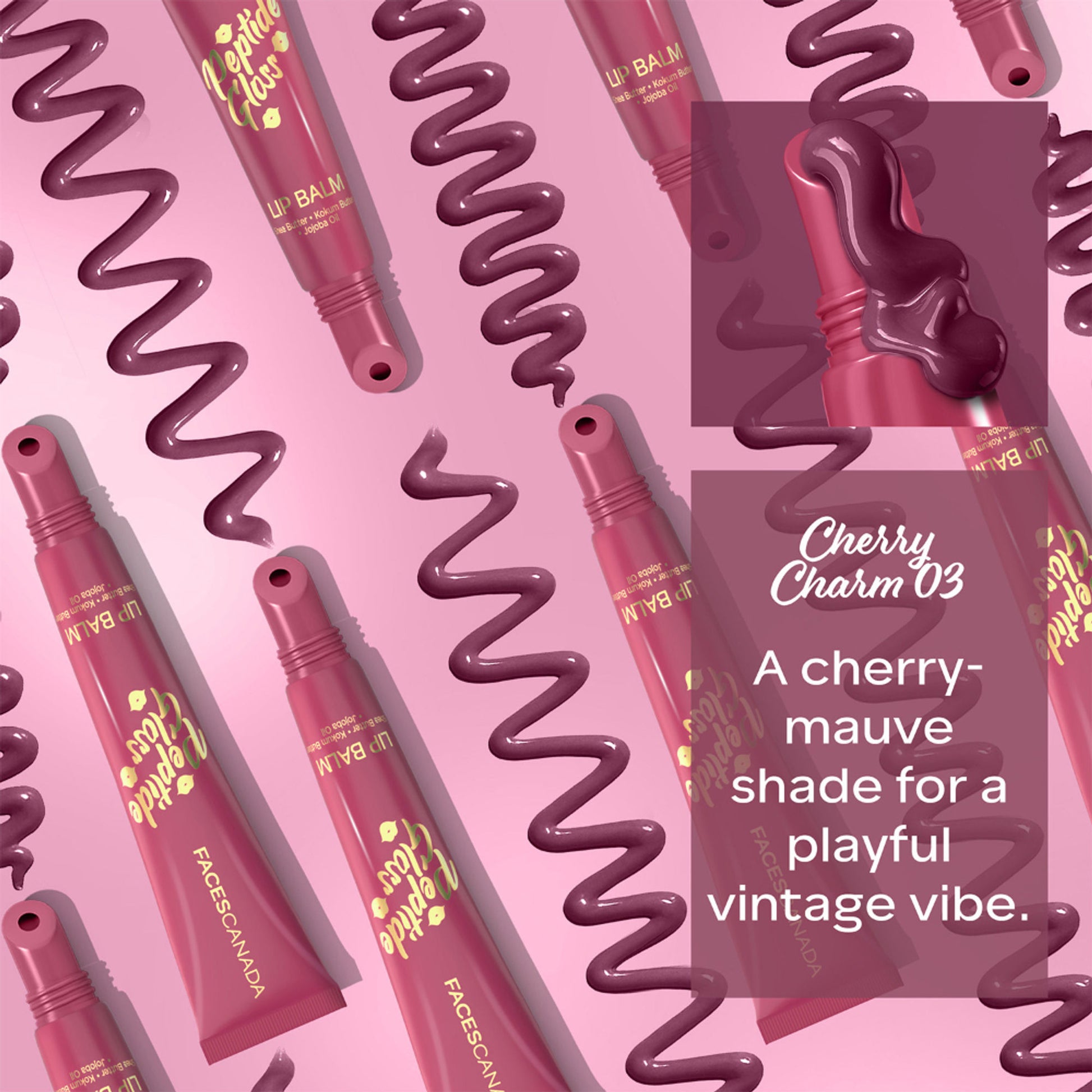 Faces Canada Peptide Gloss Lip Balm - Cherry Charm 03