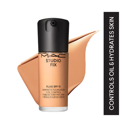 M.A.C Studio Fix Fluid SPF 15 Soft Matte Foundation With Hyaluronic Acid - NW 22