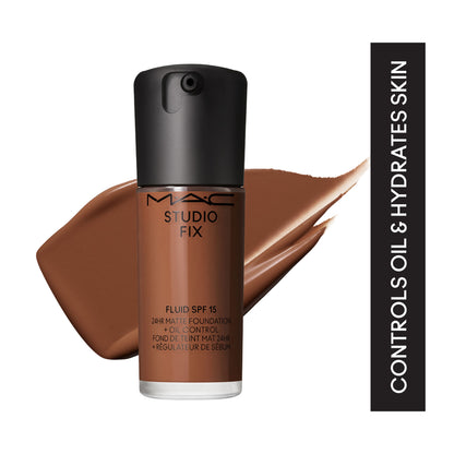 M.A.C Studio Fix Fluid SPF 15 Soft Matte Foundation With Hyaluronic Acid - NW 44