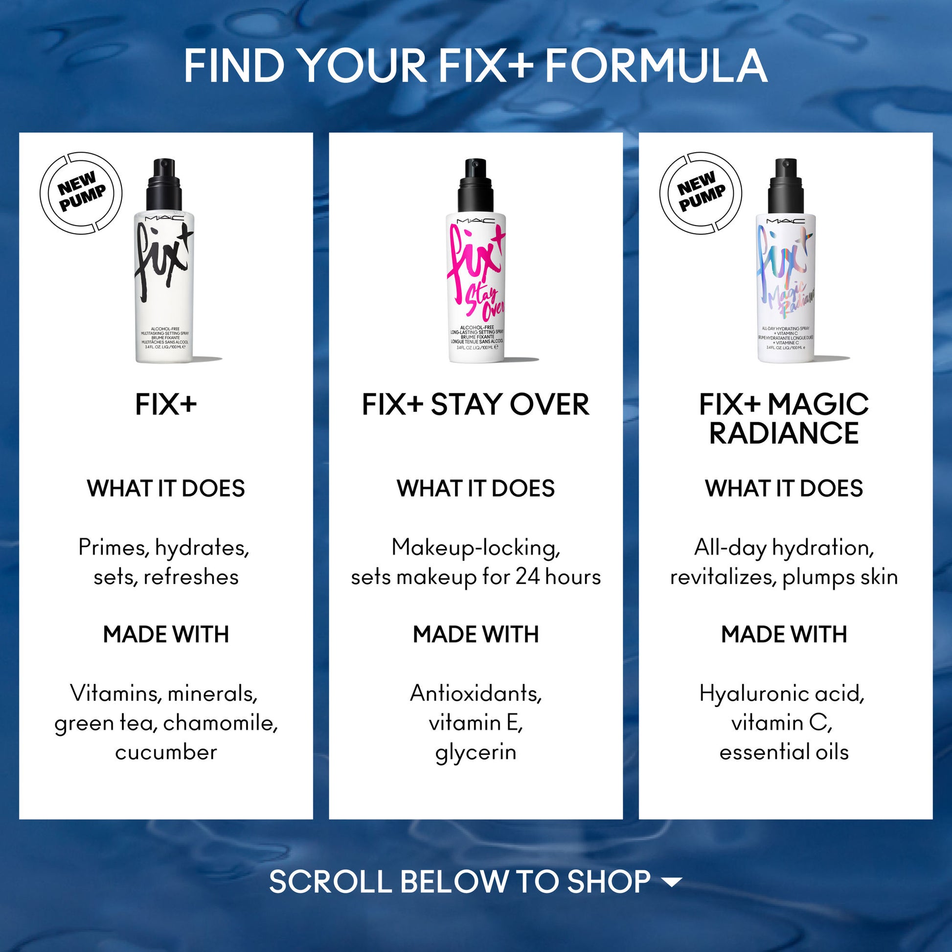 M.A.C Prep + Prime Fix+ (Alcohol Free) Setting Spray - Original (Makeup Fixer) With Green Tea