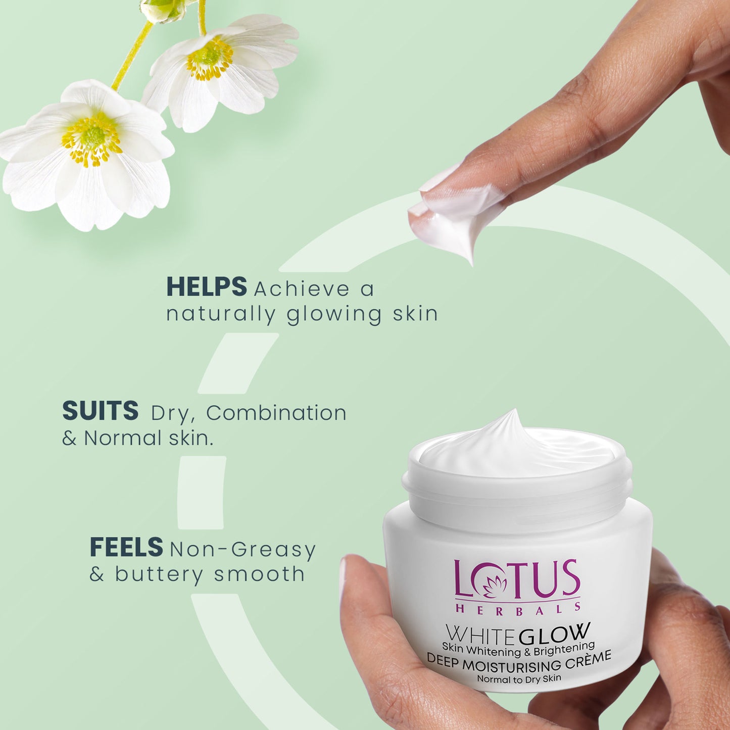 Lotus Herbals WhiteGlow Deep Moisturising Face Cream SPF 20 PA +++ For Glowing Skin, All Skin Types