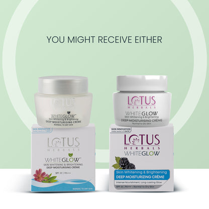 Lotus Herbals WhiteGlow Deep Moisturising Face Cream SPF 20 PA +++ For Glowing Skin, All Skin Types