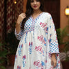 Dhiyona IE Women's Women Floral Printed Empire Pure Cotton Kurta with Trousers & Dupatta