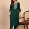 Dhiyona VV  Green Womens Traditional Kurta Pant Set with Dupatta